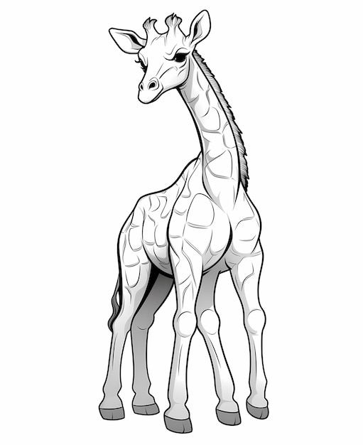 Photo kids animal coloring page single animal