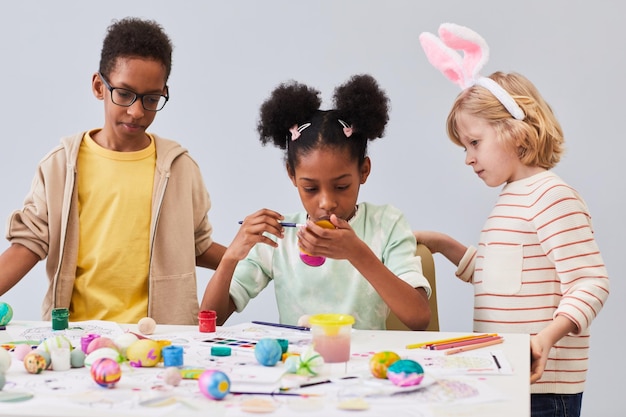 Kids in Art and Craft Class on Easter