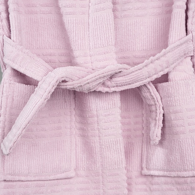 Kids bathrobe mockup empty plush dressing gown with belt mock up isolated bathroom fashion