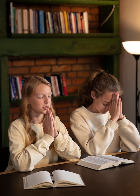 Kids being a part of sunday school