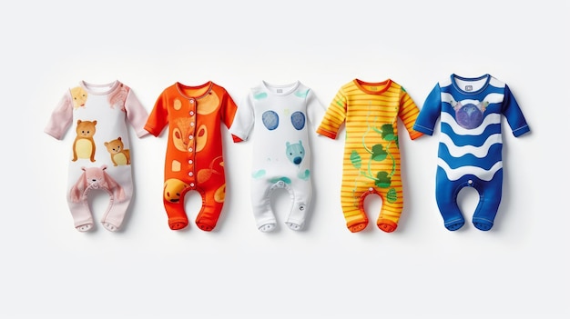 Kids Bodysuits in different design AI generated