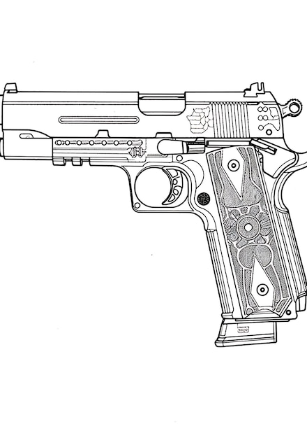 Kids book coloring pages guns