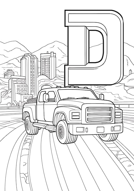 Kids book letters coloring pages design