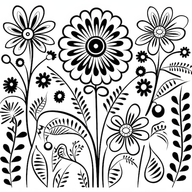 Kids coloring page black and white