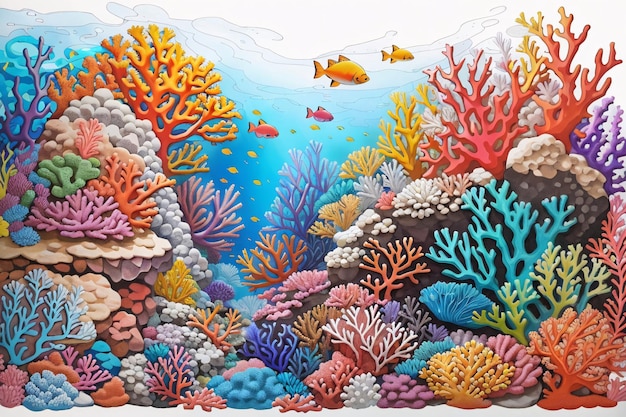 Kids Coloring Page Coral Reef