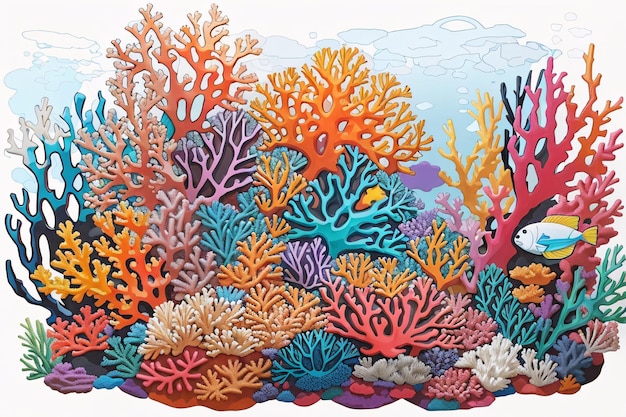 Kids Coloring Page Coral Reef