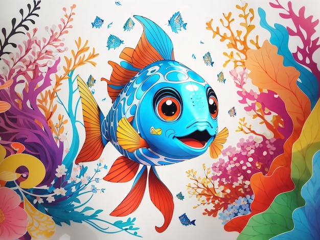 Kids Coloring Page Dori Fish