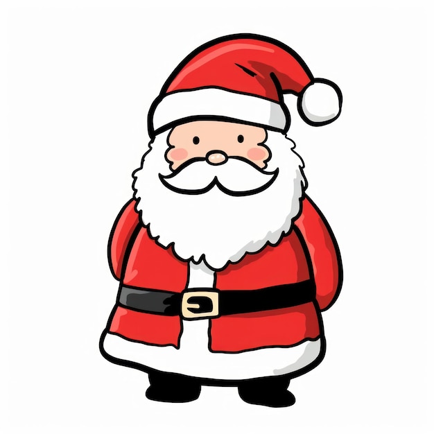 Photo kids drawn santa claus illustration