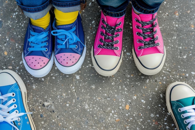 Foto bambini con i piedi che non corrispondono a quelle delle scarpe che decidono quale scegliere