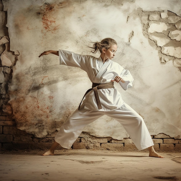 Kids female Martial Art traning