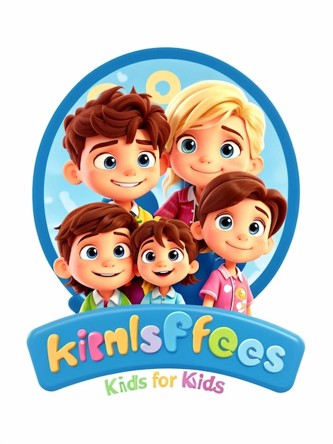 Photo kids friends icon logo