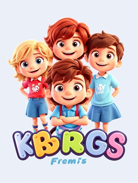 kids friends icon logo