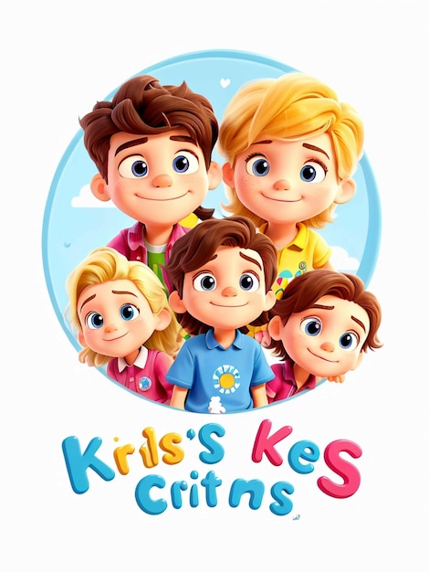 kids friends icon logo