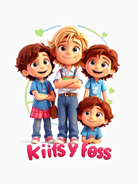 kids friends icon logo