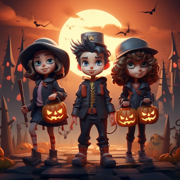 kids halloween background