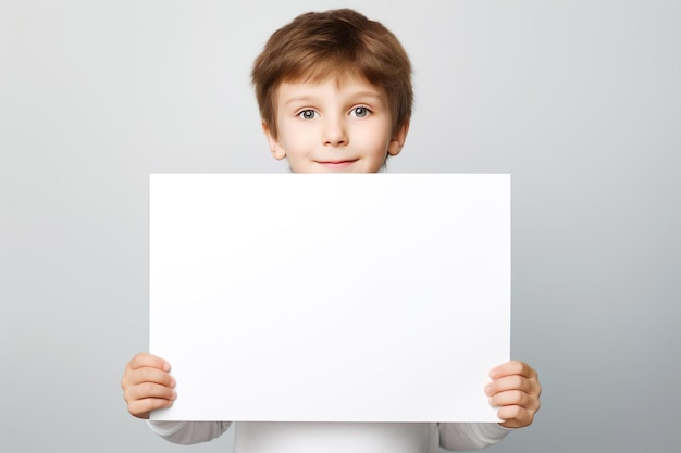 Foto kids holding mockup signs mockup-sjablonen voor creatief ontwerp