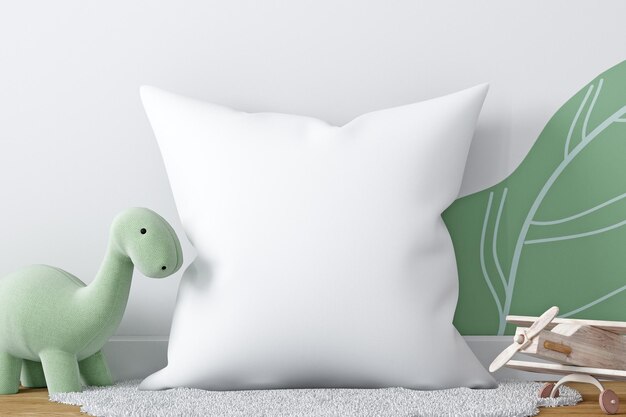 Photo kids pillow mockup