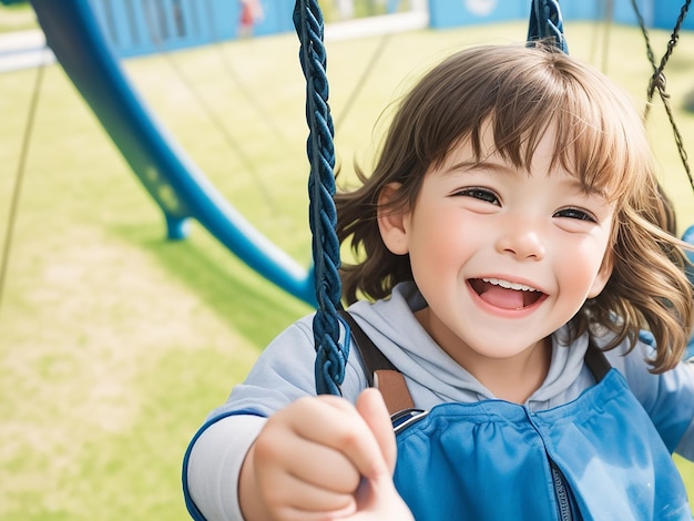 Kids at the playground ai image