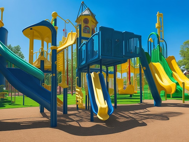 Kids at the playground ai image