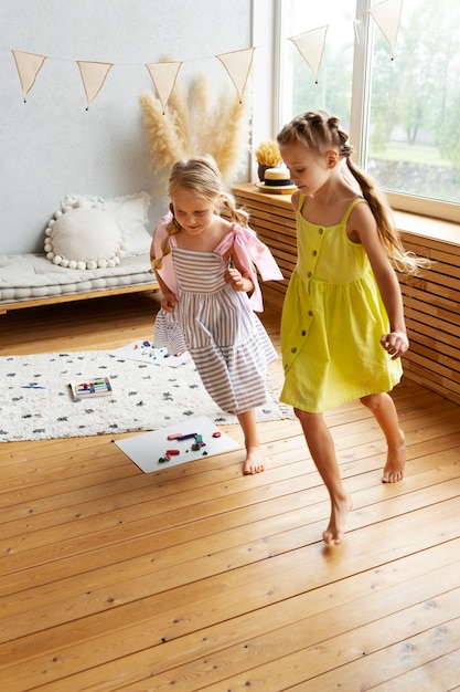 Kids playing with play dough