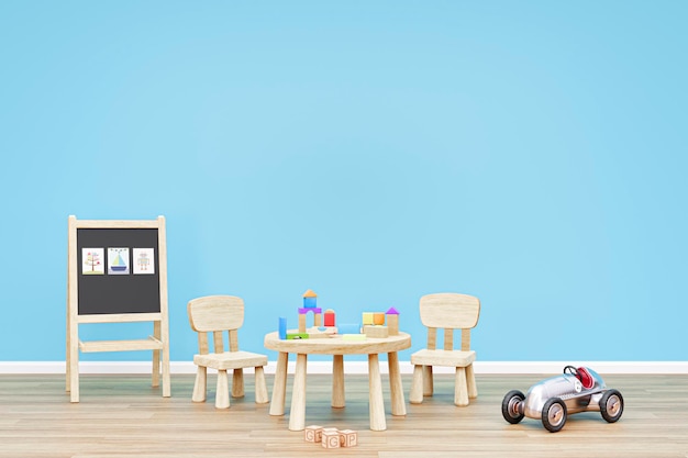 Kids playroom 3d rendered illustration