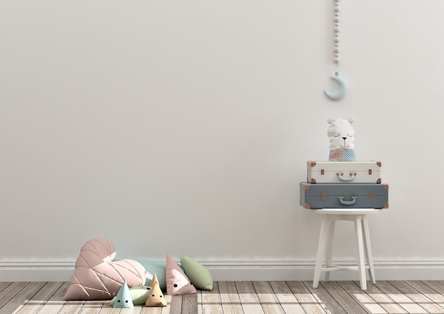 Photo kids playroom mockup