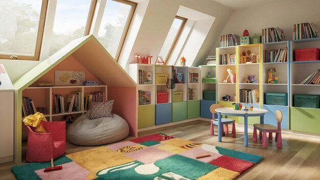 Kids playroom mockup