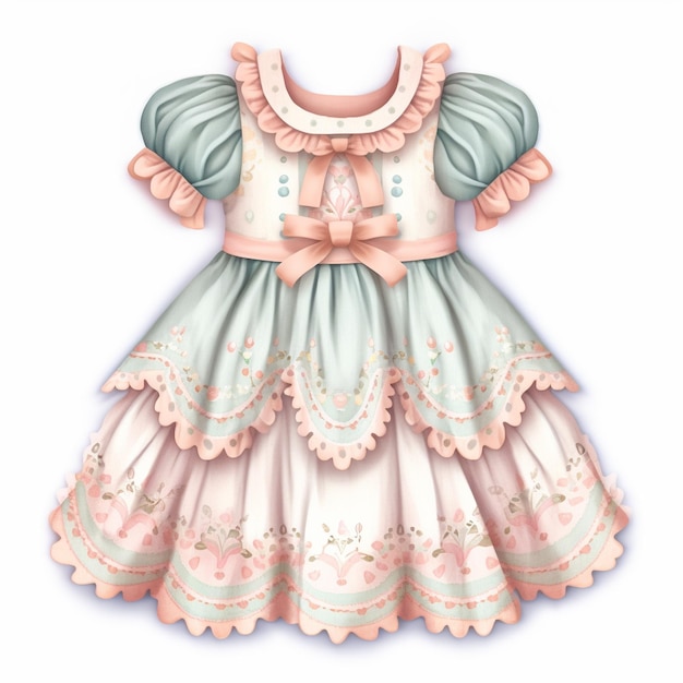 Premium AI Image | Kids pretty Barbie dress