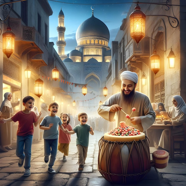 Photo kids in ramadan