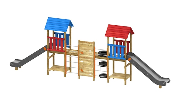 Kids toys, realistic 3d toy render isolated on png background.