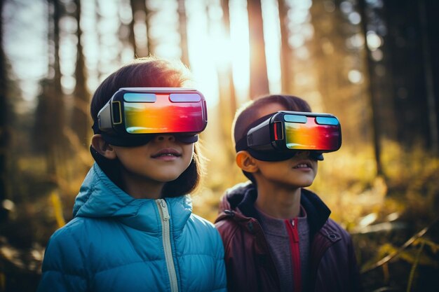 Foto occhioni di realtà virtuale per bambini