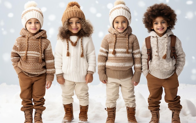 Photo kids39 winter fashion latest trends isolated on a transparent background