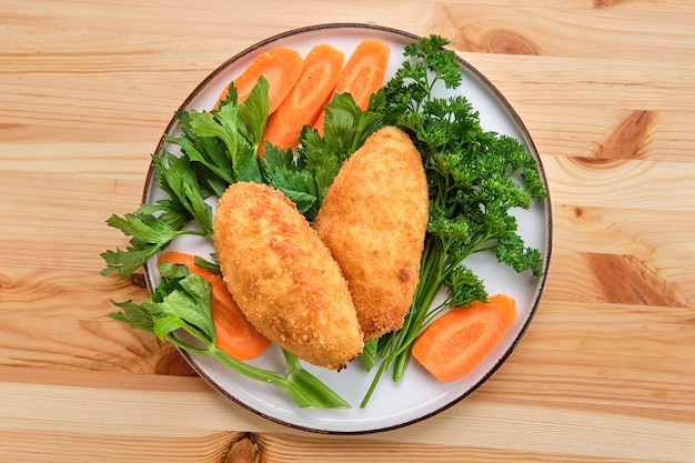 Kiev cutlet - traditional chopped chicken fillet