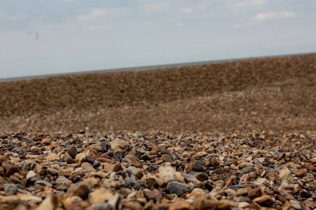 Kiezels op het strand