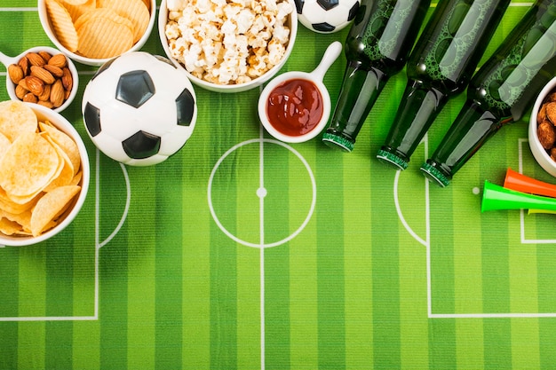 Kijk live voetbal en bereid bier en snacks