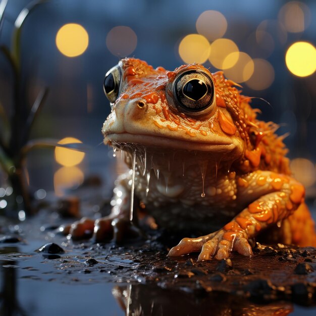 kikker in de natuur