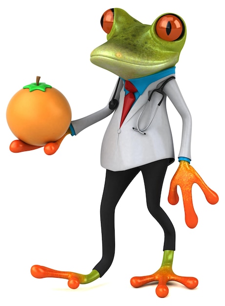 Foto kikkerdokter 3d illustratie