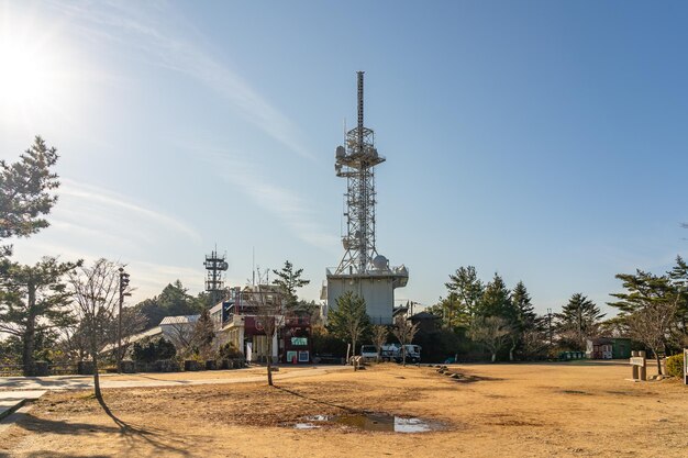 일본 코베 마야 산 꼭대기 바로  ⁇ 에 있는 키쿠세다이 전망대와 공원