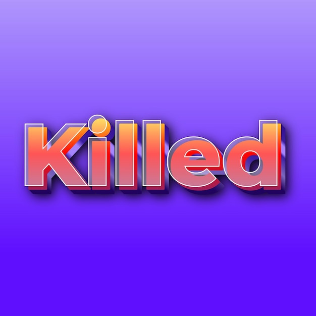 KilledText effect JPG gradient purple background card photo