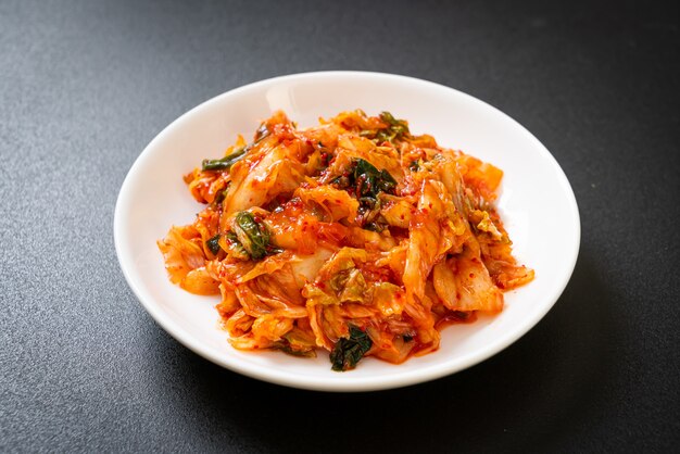 Kimchi cabbage on plate