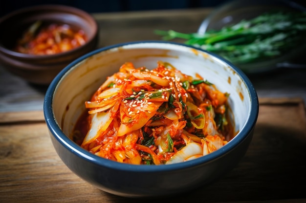 Kimchi een levendig en smaakvol Koreaans gefermenteerd gerecht Generative Ai