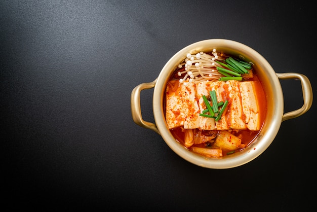 ‘Kimchi Jjigae’ or Kimchi Soup with Soft Tofu