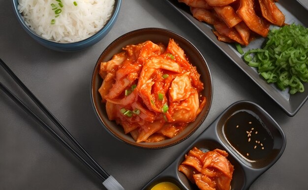 Photo kimchi ready to eat in bowl