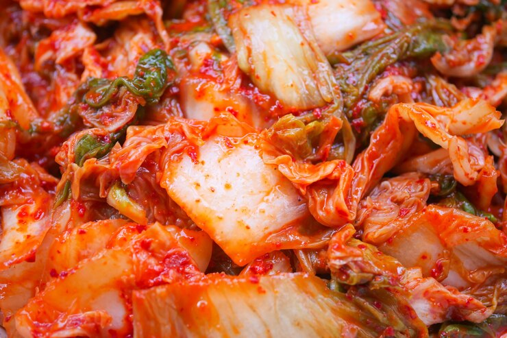 Photo kimchi, salted pickled korean style