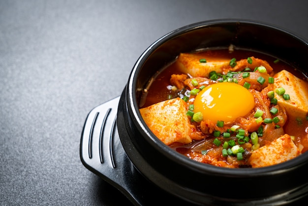 Kimchi Soup with Tofu and Egg