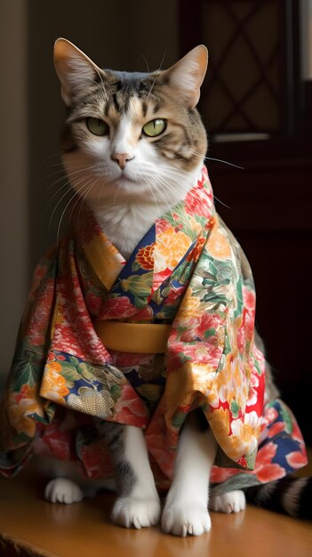 kimono cat outifit