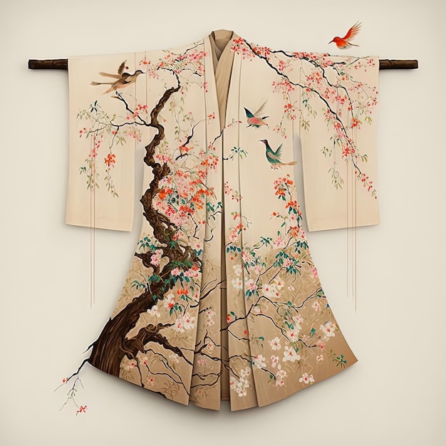 Kimono icoon uit japan traditionele kleding achtergrond voor website, prints of digitaal