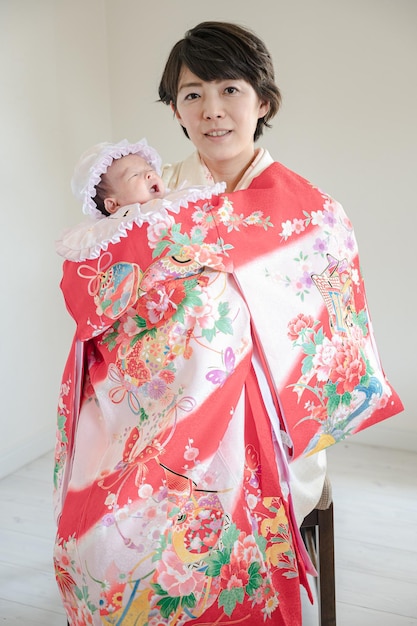 Kimono women and babies and maternity clothes for baby