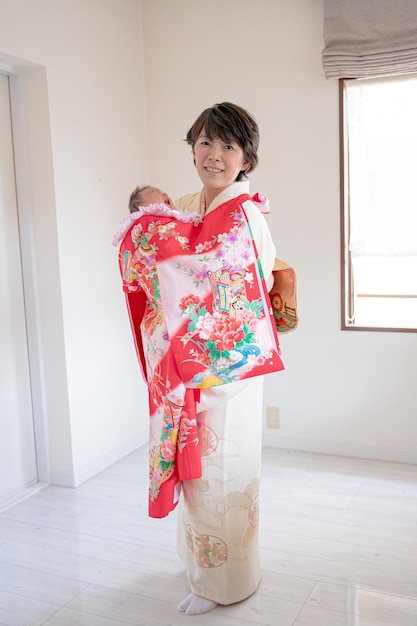 Kimono women and babies and maternity clothes for baby