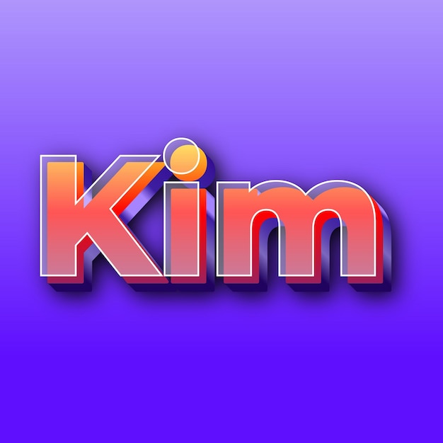 KimText effect JPG gradient purple background card photo